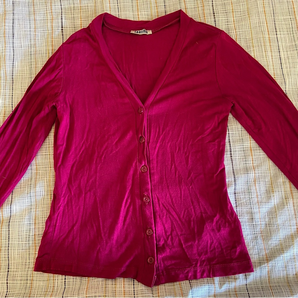 Fuchsia lightweight cardigan